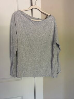 Abercrombie & Fitch Heather Gray Long-Sleeve Tee